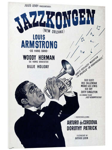 Foam board print Louis Armstrong New Orleans