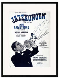 Stampa artistica con cornice Louis Armstrong New Orleans