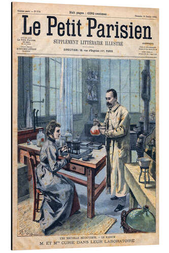 Aluminiumsbilde Pierre and Marie Curie