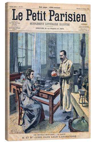 Canvastavla Pierre and Marie Curie