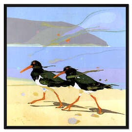 Gerahmter Kunstdruck Küstenvögel 2