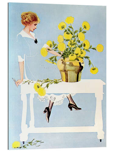 Gallery print Housekeeper with bouquet