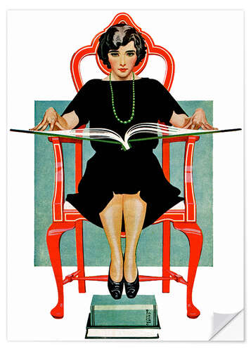Selvklæbende plakat Reading Nancy