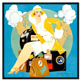 Gerahmter Kunstdruck Reisende Lady - Life-Magazin, 1927
