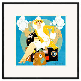 Framed art print Traveling Lady - Life Magazine, 1927