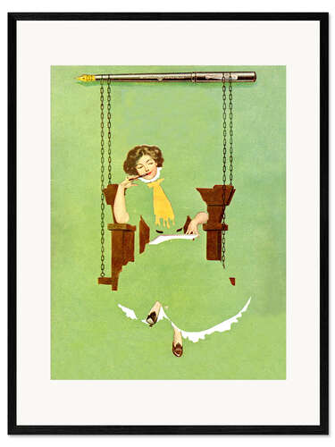Stampa artistica con cornice Lady With a Pen