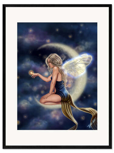 Framed art print Moon Fairy - Firefly Moon