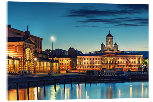 Acrylglas print Blue Hour Helsinki