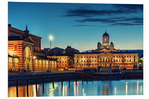 Foam board print Blue Hour Helsinki