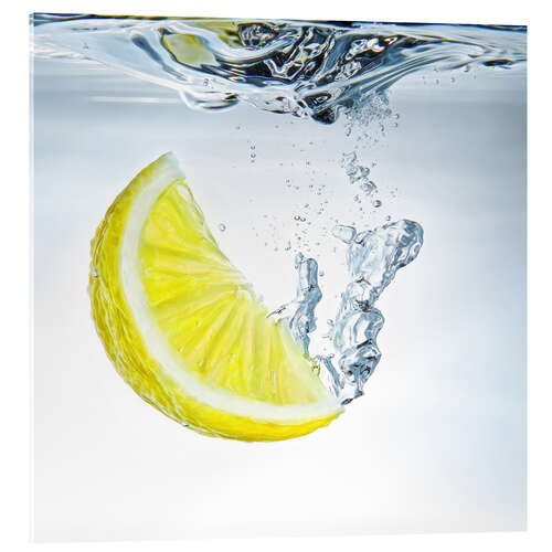 Acrylic print lemon splash