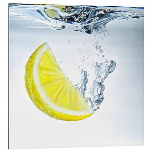 Aluminium print lemon splash