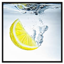 Gerahmter Kunstdruck Lemon Splash I