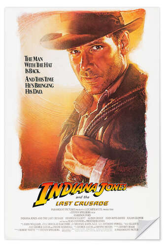 Selvklebende plakat Indiana Jones and the last Crusade