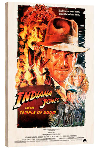 Tableau en bois Indiana Jones et le Temple maudit (anglais) II