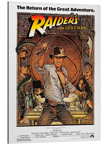 Aluminiumsbilde Indiana Jones - Raiders of the Lost Ark