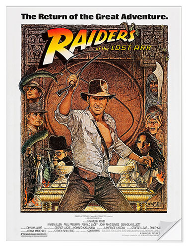 Wandsticker Indiana Jones - Jäger des Verlorenen Schatzes (englisch) I