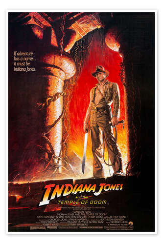 Poster Indiana Jones und der Tempel des Todes (englisch) I