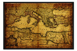 Gerahmter Kunstdruck Mittelmeer 1685