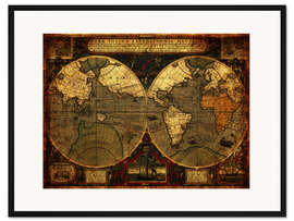 Gerahmter Kunstdruck Welt 1595