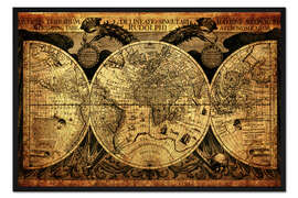 Gerahmter Kunstdruck Welt 1630