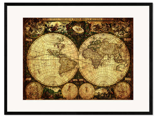 Framed art print World 1660