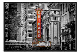 Gerahmter Kunstdruck CHICAGO State Street