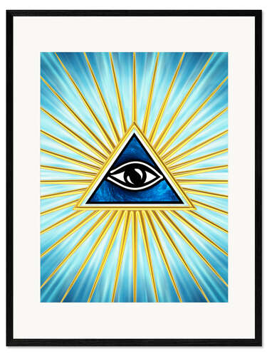 Impression artistique encadrée Œil de Dieu, symbole de l'omniscience
