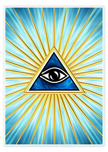 Poster Allsehendes Auge Gottes, Symbol für Allwissenheit