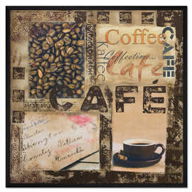 Gerahmter Kunstdruck Café