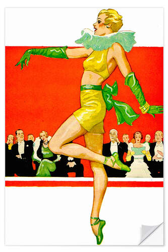 Wall sticker Art Deco show dance