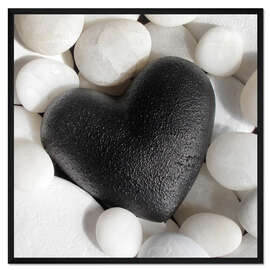 Gerahmter Kunstdruck Schwarzes Herz