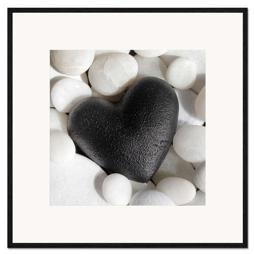 Framed art print Black Heart