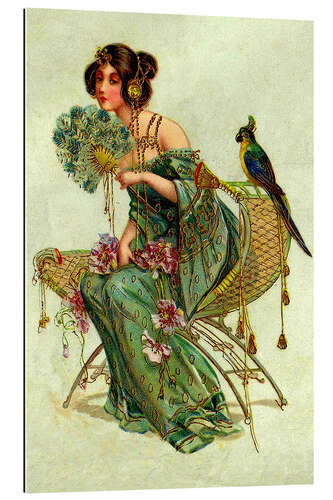 Gallery print The lady with the parrot