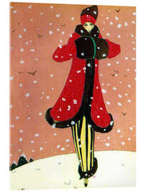 Acrylic print Red Coat in the Snow