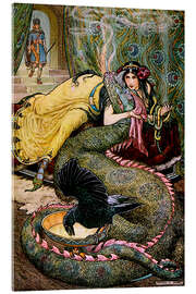 Acrylic print Die Prinzessin mit dem Drachen