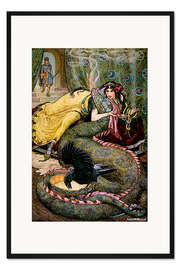 Gerahmter Kunstdruck Prinzessin mit dem Drachen