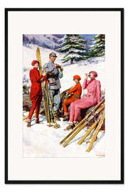 Gerahmter Kunstdruck Die Pause im Schnee