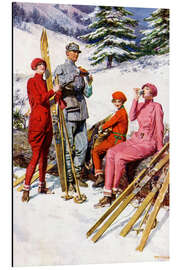 Magnettafel Die Pause im Schnee