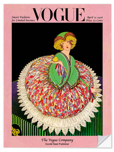 Selvklæbende plakat Vogue Cover 1916