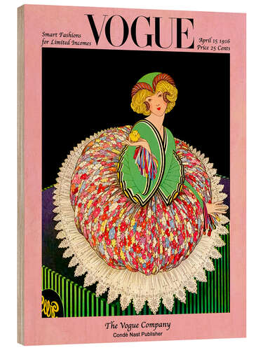 Wood print Vogue Cover 1916