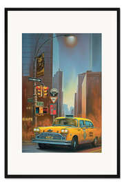 Gerahmter Kunstdruck Yellow Cab in New York