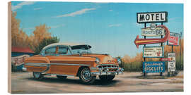 Tableau en bois American West Motel Route