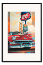 Gerahmter Kunstdruck American West Roadside Café