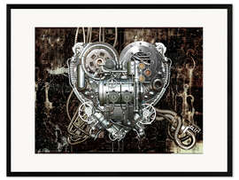 Ingelijste kunstdruk Heart