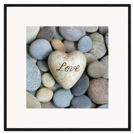 Ingelijste kunstdruk Stone Love I