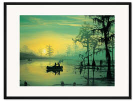 Gerahmter Kunstdruck Mississippi Sunrise