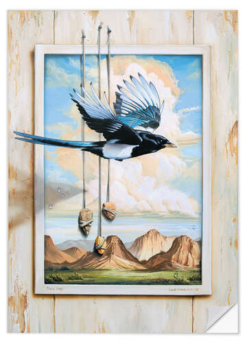 Självhäftande poster Free bird