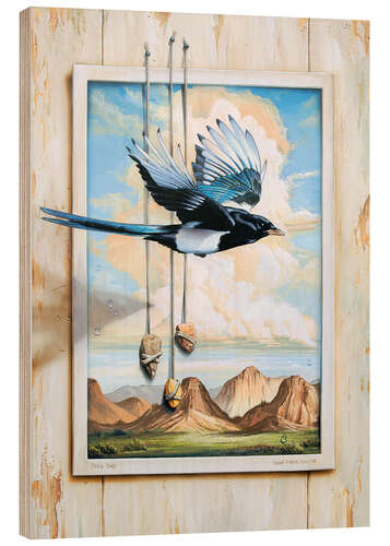 Tableau en bois Free bird