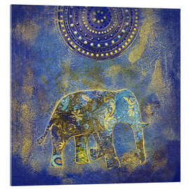 Acrylglasbild Blue Elephant - Andrea Haase