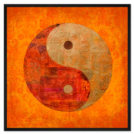 Gerahmter Kunstdruck Yin und Yang